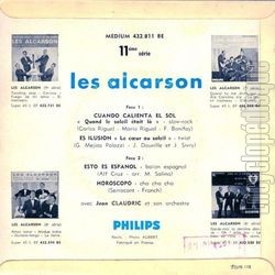 [Pochette de Cuando calienta el sol (Les ALCARSON) - verso]