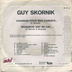 [Pochette de Chanson pour mes parents (Guy SKORNIK) - verso]