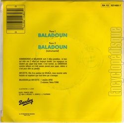 [Pochette de Baladoun (ANYZETTE) - verso]