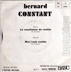 [Pochette de Le cauchemar du routier (Bernard CONSTANT) - verso]