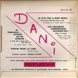 [Pochette de Je n’ai pas  dire merci (DANI) - verso]