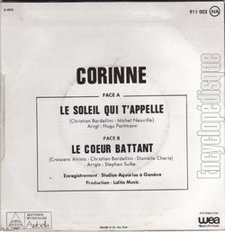 [Pochette de Le soleil qui t’appelle (CORINNE) - verso]