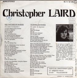 [Pochette de Des tartines de baisers (Christopher LAIRD) - verso]