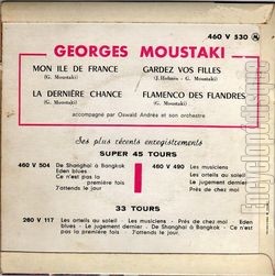 [Pochette de Mon Ile de France (Georges MOUSTAKI) - verso]