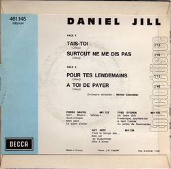 [Pochette de Tais-toi (Daniel JILL) - verso]