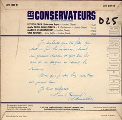 [Pochette de Festival d’Armentires (Les CONSERVATEURS) - verso]