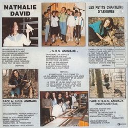 [Pochette de S.O.S. animaux (Nathalie DAVID) - verso]