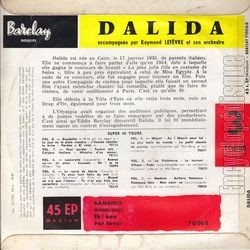 [Pochette de Bambino - N3 (DALIDA) - verso]