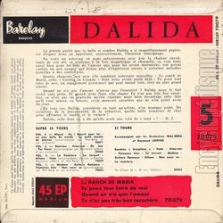 [Pochette de Le ranch de Maria - N5 (DALIDA) - verso]