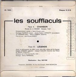 [Pochette de Chanson (Les SOUFFLACULS) - verso]