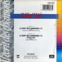 [Pochette de Il crit des chansons (Walter TAEB) - verso]