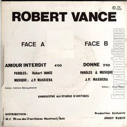 [Pochette de Amour interdit (Robert VANCE) - verso]