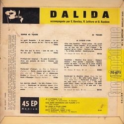 [Pochette de Je l’attends (DALIDA) - verso]