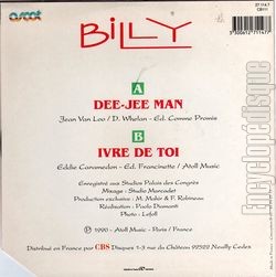 [Pochette de Dee-jee man (BILLY) - verso]