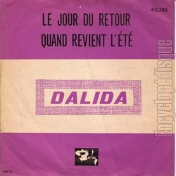 [Pochette de Le jour du retour (DALIDA) - verso]