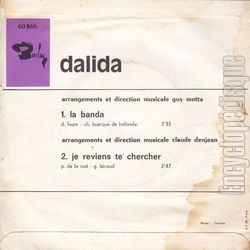 [Pochette de La banda (DALIDA) - verso]