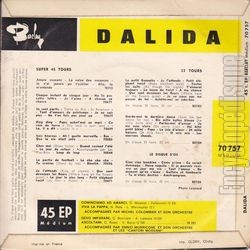 [Pochette de Canta in italiano (DALIDA) - verso]