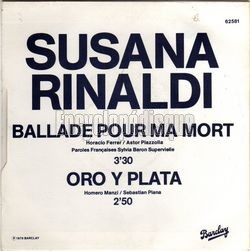 [Pochette de Ballade pour ma mort (Susana RINALDI) - verso]