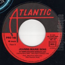 [Pochette de Le temps balance nonchalant (Jeanne-Marie SENS)]