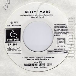 [Pochette de Demain chantera (Betty MARS) - verso]