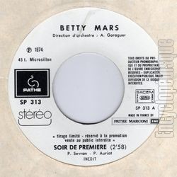 [Pochette de Soir de premire (Betty MARS)]