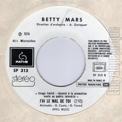 [Pochette de Soir de premire (Betty MARS) - verso]