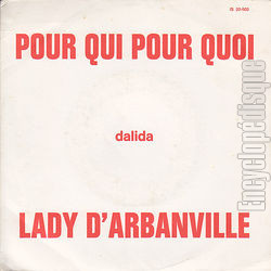 [Pochette de Pour qui pour quoi (DALIDA) - verso]