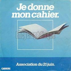 [Pochette de Je donne mon cahier (Les ENFANTS D’UN MONDE NOUVEAU)]