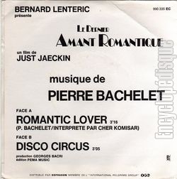 [Pochette de Le dernier amant romantique (B.O.F.  Films ) - verso]