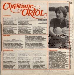 [Pochette de Les chevaux de lune (Christiane ORIOL) - verso]