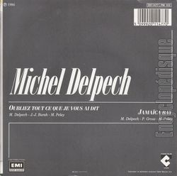 [Pochette de Oubliez tout ce que je vous ai dit (Michel DELPECH) - verso]