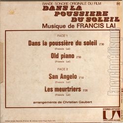 [Pochette de Dans la poussire du soleil (B.O.F.  Films ) - verso]