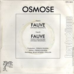 [Pochette de Fauve (OSMOSE (2)) - verso]