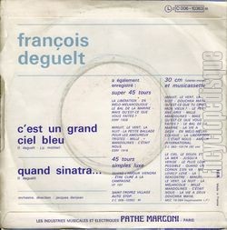 [Pochette de C’est un grand ciel bleu (Franois DEGUELT) - verso]