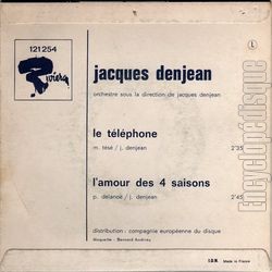 [Pochette de Le tlphone (Jacques DENJEAN) - verso]