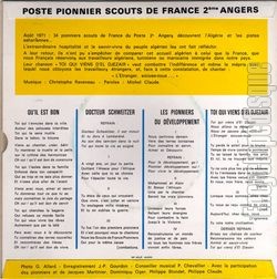 [Pochette de Docteur Schweitzer (POSTE PIONNIER (2me ANGERS)) - verso]