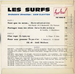 [Pochette de Tant que tu seras (Les SURFS) - verso]