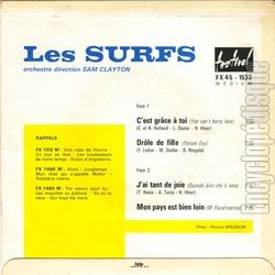 [Pochette de Mon pays est bien loin (Les SURFS) - verso]