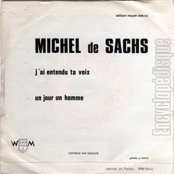 [Pochette de J’ai entendu ta voix (Michel de SACHS) - verso]