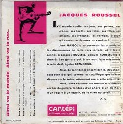 [Pochette de Ainsi va le monde, ainsi va la rue (Jacques ROUSSEL) - verso]