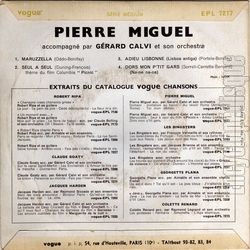 [Pochette de Maruzzella (Pierre MIGUEL) - verso]