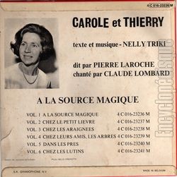 [Pochette de Carole et Thierry  la source magique (JEUNESSE) - verso]