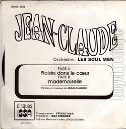 [Pochette de Plaisirs dans le cœur (JEAN-CLAUDE) - verso]