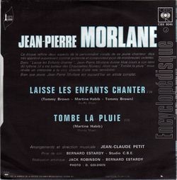 [Pochette de Laisse les enfants chanter (Jean-Pierre MORLANE) - verso]