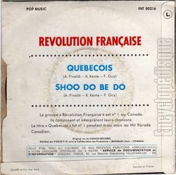 [Pochette de Qubcois (RVOLUTION FRANAISE) - verso]