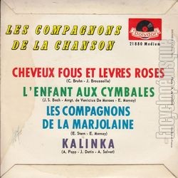 [Pochette de Cheveux fous et lvres roses (Les COMPAGNONS DE LA CHANSON) - verso]