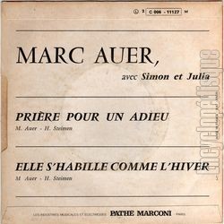 [Pochette de Prire pour un adieu (Marc AUER avec SIMON et JULIA) - verso]