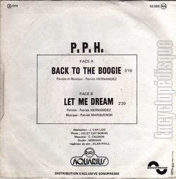 [Pochette de Back to the boogie (PPH) - verso]