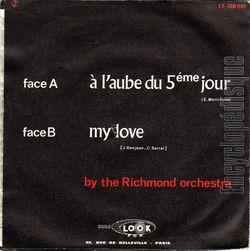 [Pochette de  l’aube du 5me jour (The RICHMOND ORCHESTRA) - verso]