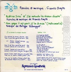 [Pochette de Musique pour les gens (MGM) - verso]